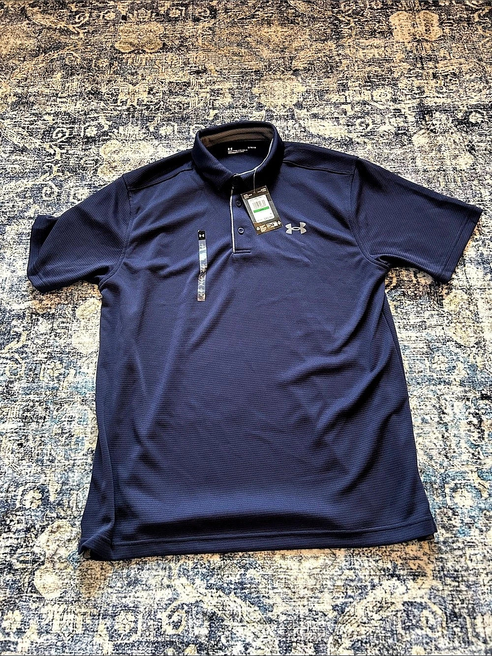 Under Armour Tech Polo Men's Blue Large NWT